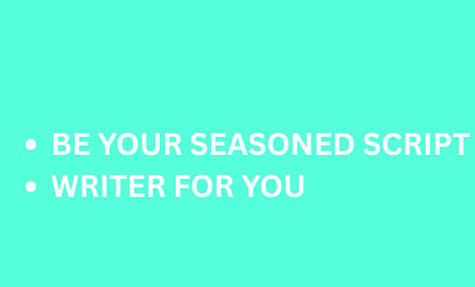 be your expert screen play writer