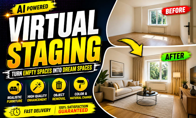 do ai virtual staging and virtual furniture staging