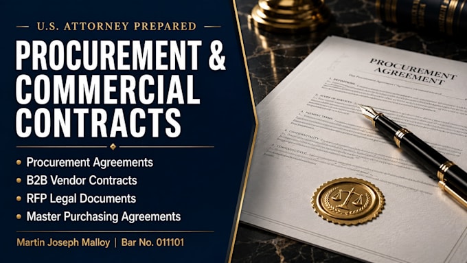 draft legally binding procurement contracts for your business