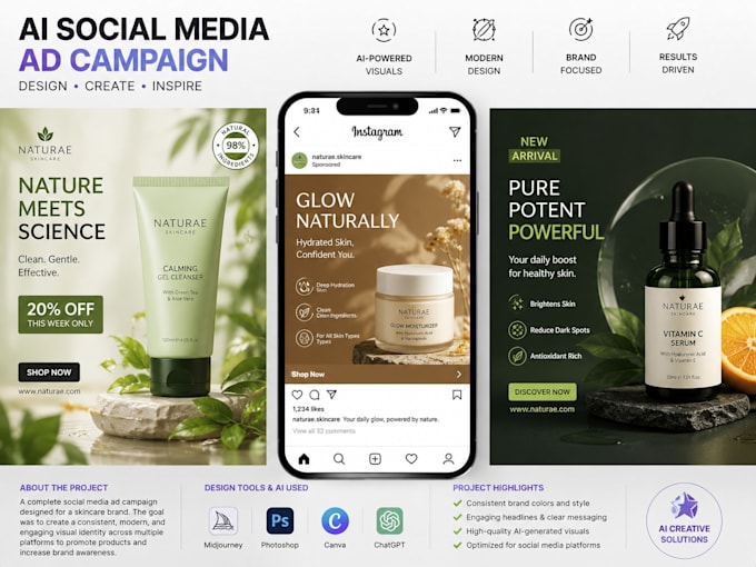 design professional ai social media posts and ads