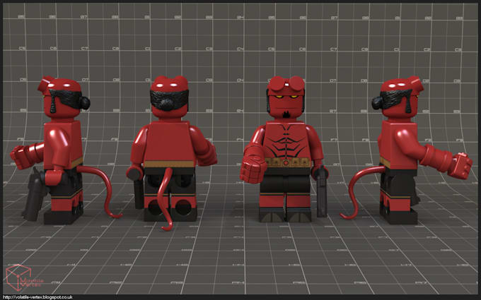 design custom 3d lego model, lego minifigure 3d toy for 3d printing