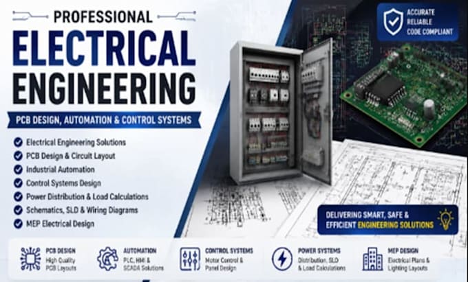 provide electrical engineering, pcb design, automation, control systems
