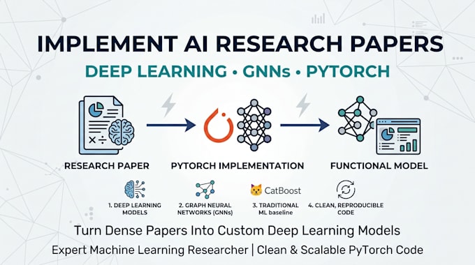 implement deep learning models and research papers in pytorch