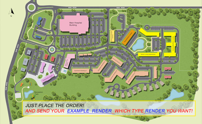 create professional site plan drawing and map illustration
