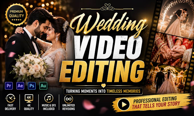 wedding video editing with cinematic storytelling