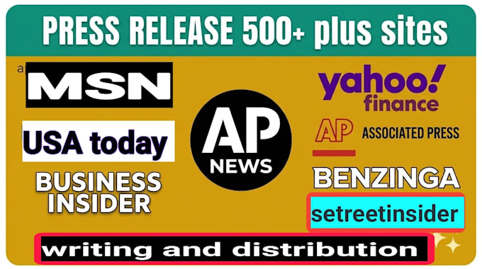 publish on yahoo finance apnews,com and streetinsider,com