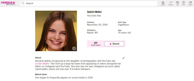 create amazing famous birthday profile for you or your family