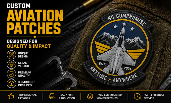 design custom aviation, squadron and piolet patches