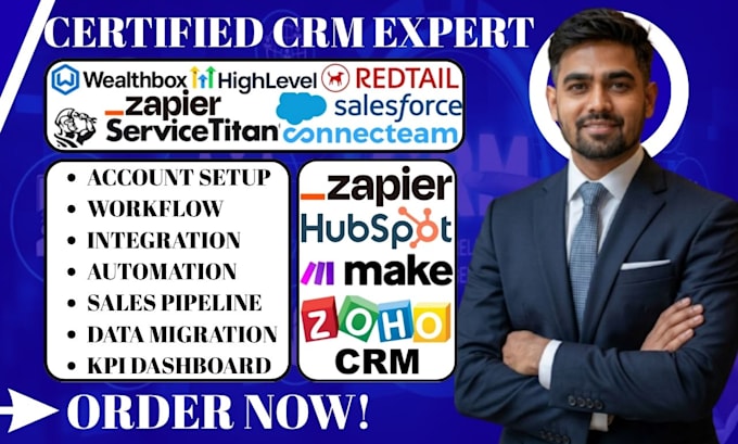 setup wealthbox redtail crm automation connecteam salesforce, zapier integration