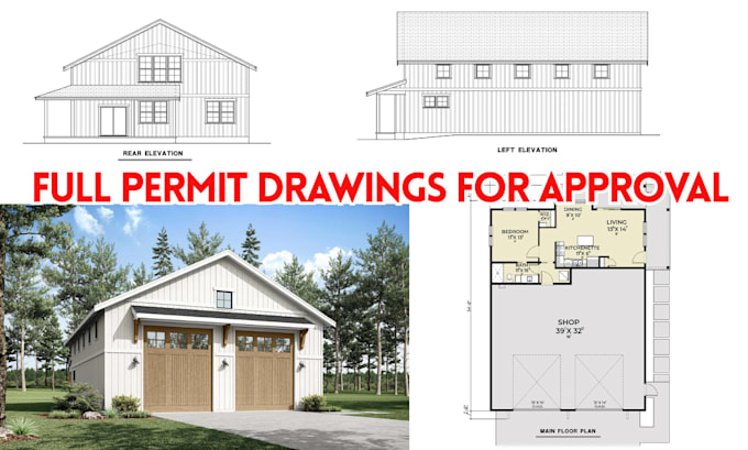 create adu and garage conversion architectural permit drawings mep design