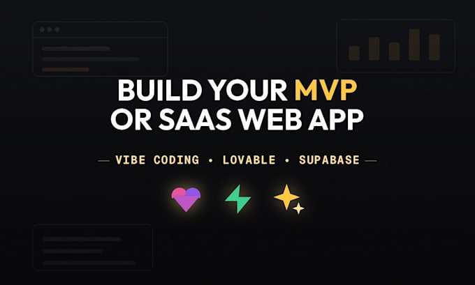 build your mvp or saas web app with vibe coding, lovable and supabase