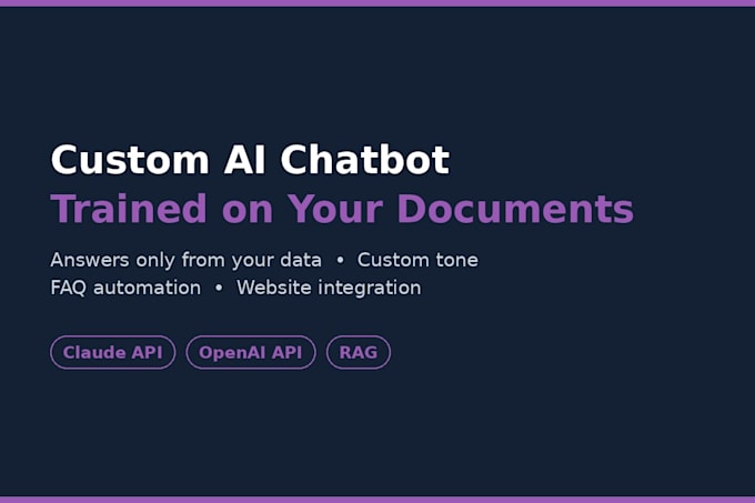 build a custom ai chatbot trained on your business documents