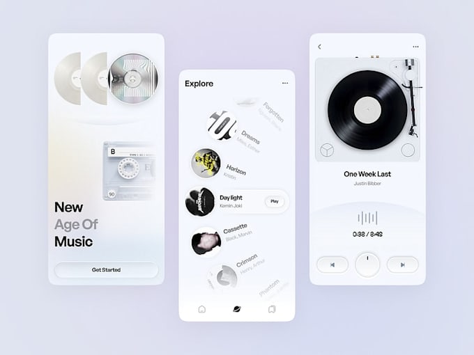 create a music player app with playlists and offline sync