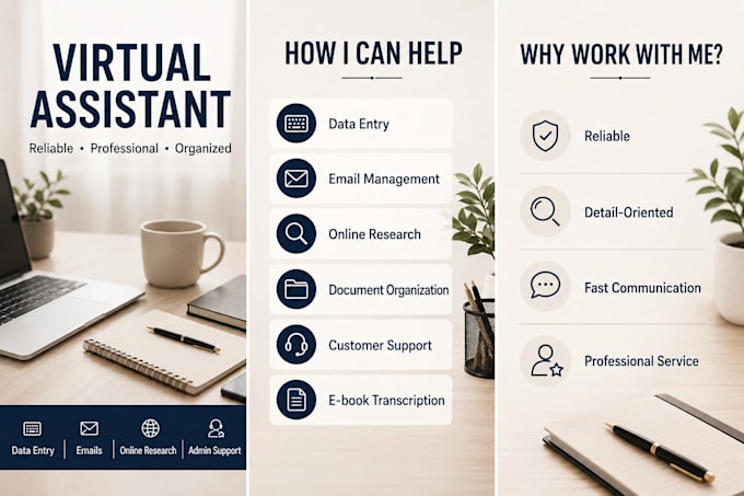 be your virtual assistant for admin tasks