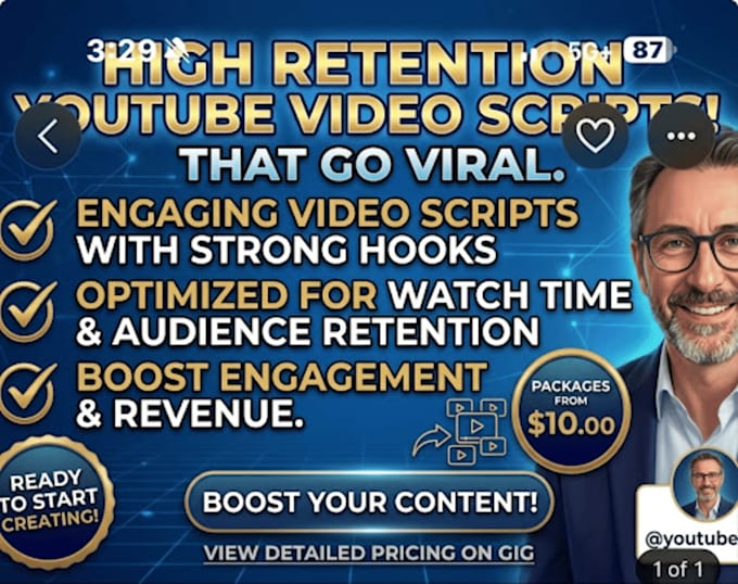 write engaging youtube and short form video scripts