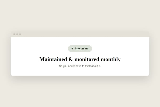 host and maintain the website I built for you