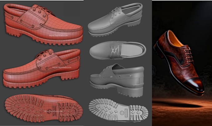 create custom 3d shoe modeling, footwear design, sneaker for 3d printing