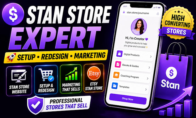 reedit stan store setup stan store website stan store marketing, etsy stan store