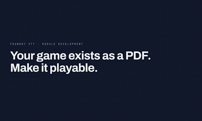 build a custom foundry vtt module for your game or kickstarter