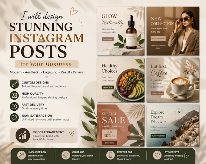 design aesthetic instagram posts for your business
