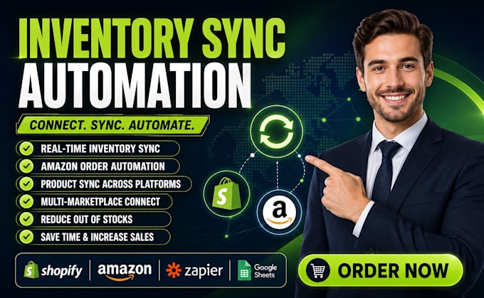 shopify inventory sync amazon orders automation product sync marketplace connect