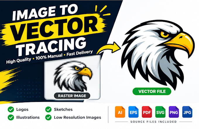 do professional vector tracing, and image to vector quickly