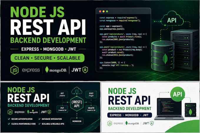 build node js express rest API with mongodb