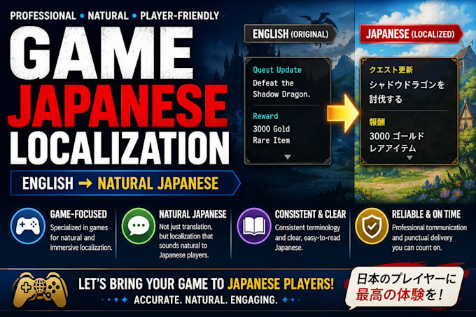 translate and localize your game into natural japanese