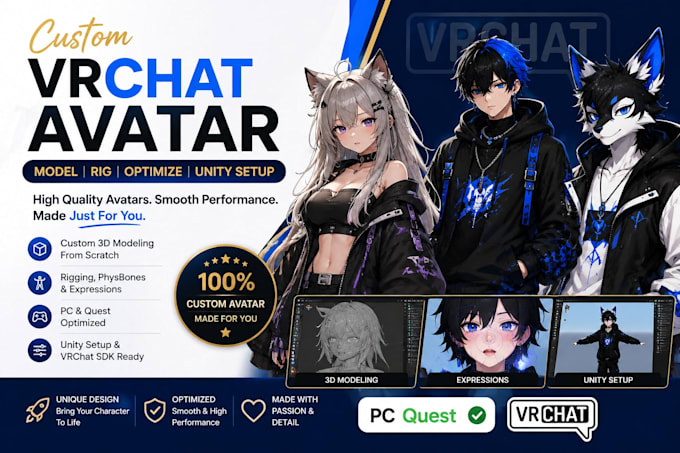 do custom vrchat avatar design