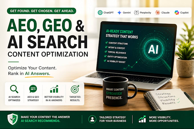 optimize your content for aeo, GEO and ai search visibility