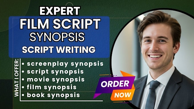 write script synopsis, treatment, logline and pitch document for your script