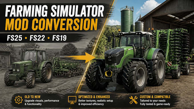 convert farming simulator mods vehicle map fs25 fs22 fs19