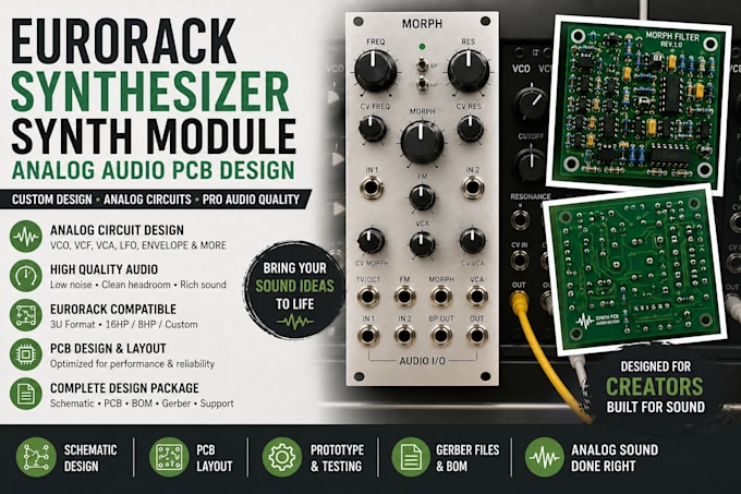 design eurorack synthesizer synth module analog audio pcb