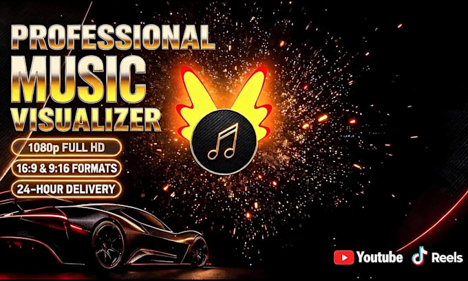 create audio reactive music visualizer and spectrum video