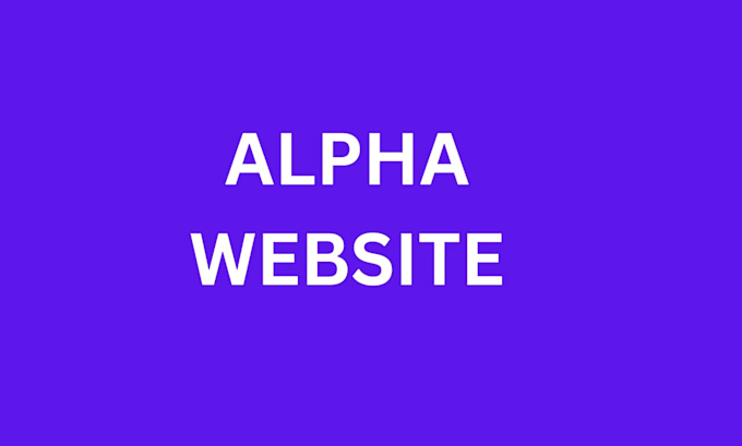 create alpha website that functions