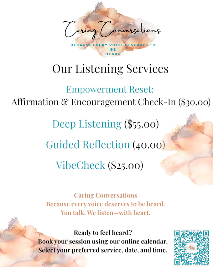 listen without judgment when you need someone to talk to