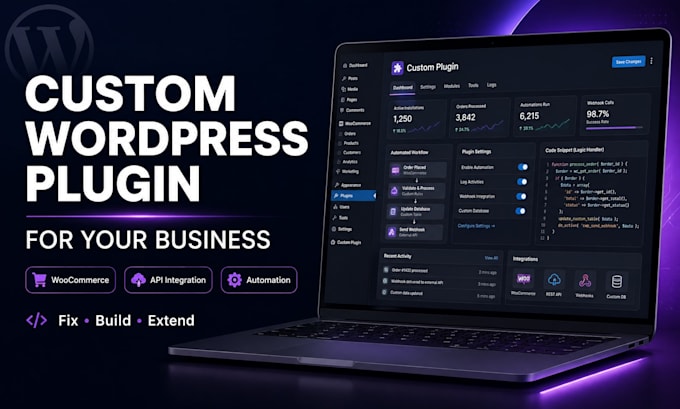 develop a custom wordpress plugin with API integration