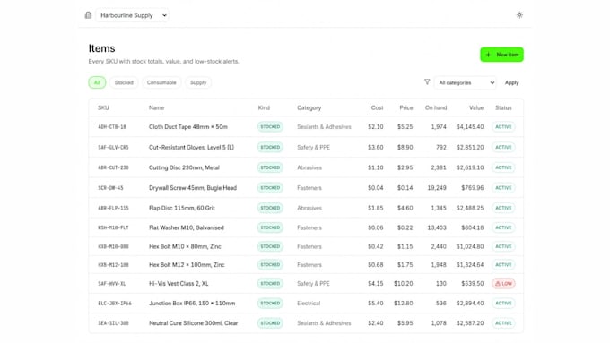 build a custom inventory management system