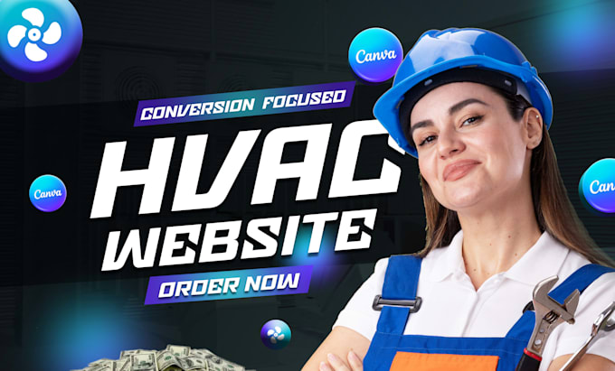 design a lead ready hvac website in canva for your business