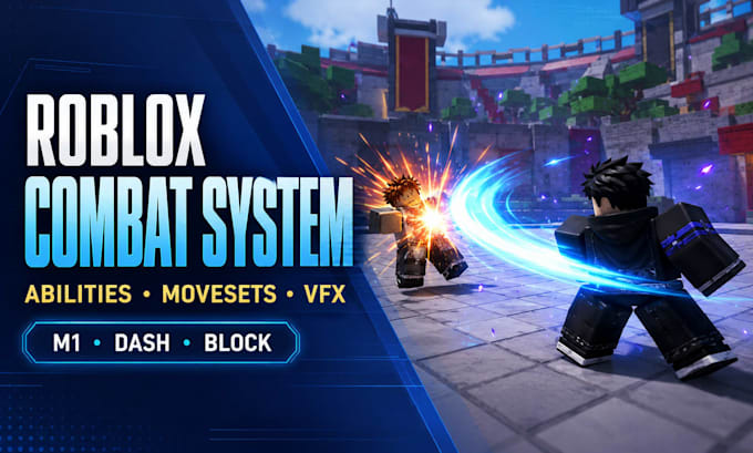develop roblox battleground game combat system abilities movesets vfx animations