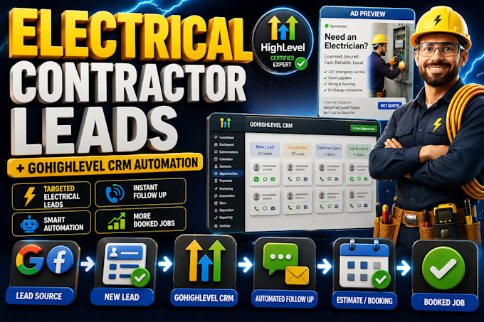 electrical contractor leads electrical contractor gohighlevel crm automation