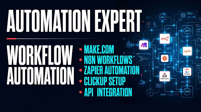 build make com clickup automation with n8n zapier workflow api integration