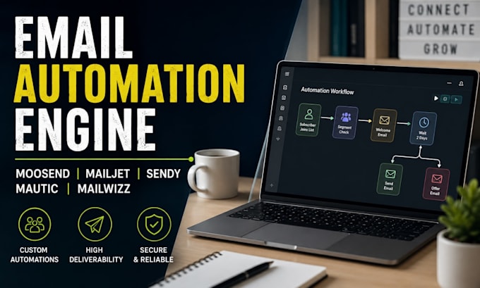set up email automation in mautic, mailwizz, sendy, moosend or mailjet