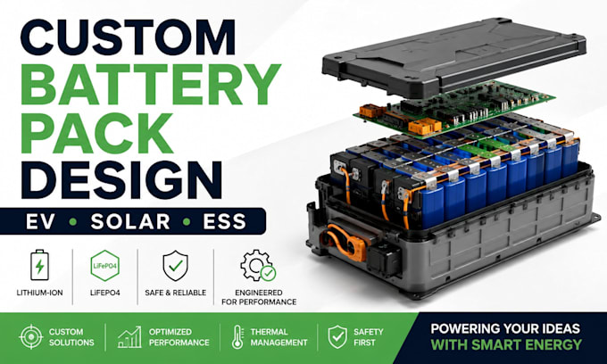 design custom battery packs for ev solar and ess