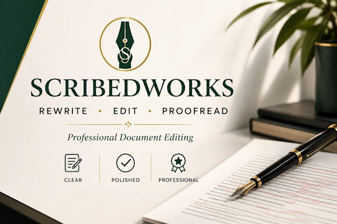 professionally rewrite, edit and proofread your documents