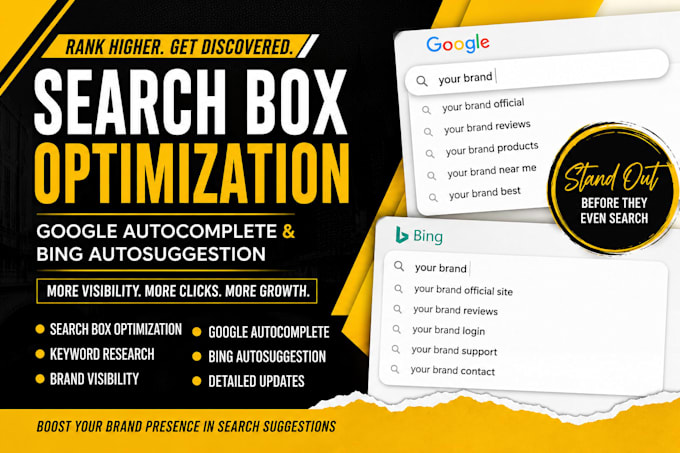 do google autocomplete, bing autosuggestion, and search box optimization