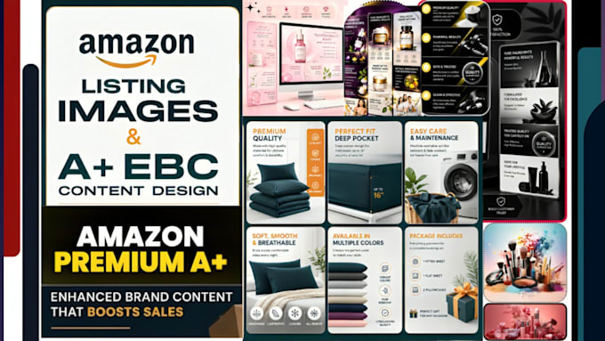 design amazon brand store front,ebc a plus content,product listing images,design