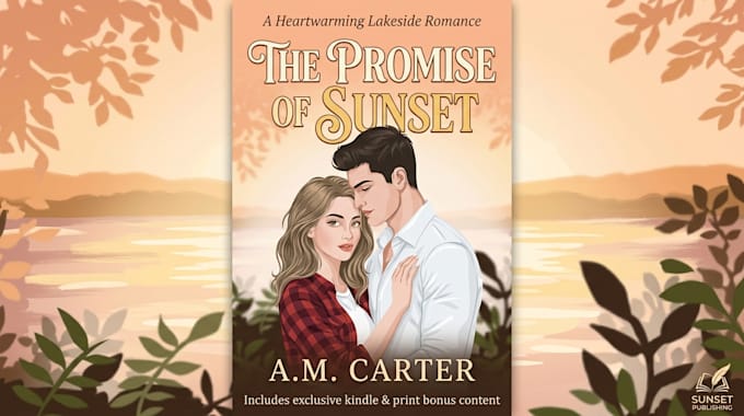 create a romance book cover illustration