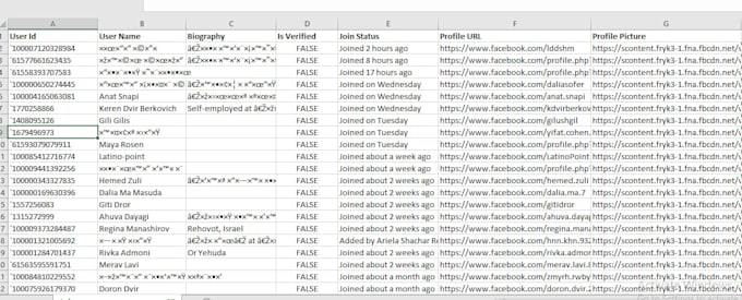 extract facebook group members