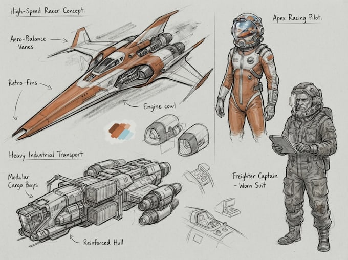 do sci fi spaceship design